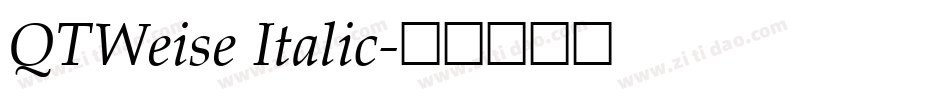 QTWeise Italic字体转换